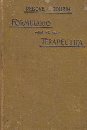 Seller image for FORMULARIO DE TERAPUTICA Y FARMACOLOGIA for sale by Librera Vobiscum