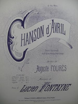 Seller image for FONTAYNE Lucien Chanson d'Avril Chant Piano for sale by partitions-anciennes