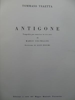 TRAETTA Tommaso Antigone Opéra Chant Orchestre 1962