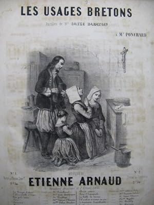 Seller image for ARNAUD Etienne Les Usages Bretons Chant Piano ca1850 for sale by partitions-anciennes