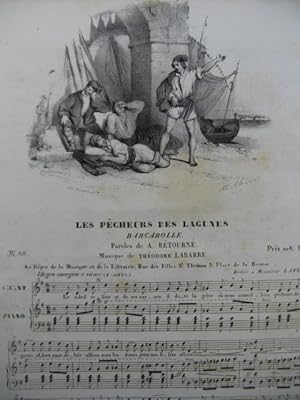 LABARRE Théodore Les Pêcheurs des Lagunes Chant Piano ca1830