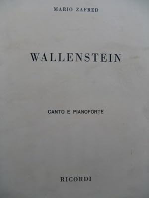 ZAFRED Mario Wallenstein Opéra Chant Piano 1965