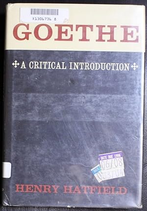 Seller image for Goethe, A Critical Introduction for sale by GuthrieBooks