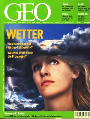 Zeitschrift , Magazin : Geo : Heft 9 September 2002 : Wetter ;.