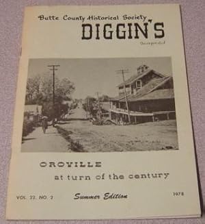 Imagen del vendedor de Butte County Historical Society Diggin's, Vol. 22, No. 2, 1978, Summer Edition a la venta por Books of Paradise