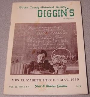 Imagen del vendedor de Butte County Historical Society Diggin's, Vol. 22, No. 3 & 4, 1978, Fall & Winter Edition a la venta por Books of Paradise