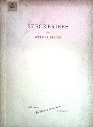 Seller image for Steckbriefe; for sale by books4less (Versandantiquariat Petra Gros GmbH & Co. KG)