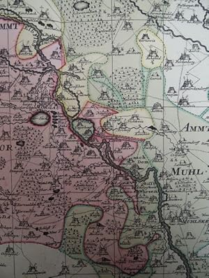 Accurate geographische Delineation derer Chursächsischen Ammter Annaburg, Pretzsch, Torgau, Schwe...