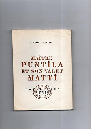Seller image for MAITRE PUNTILA ET SON VALET MATTI for sale by Librairie CLERC