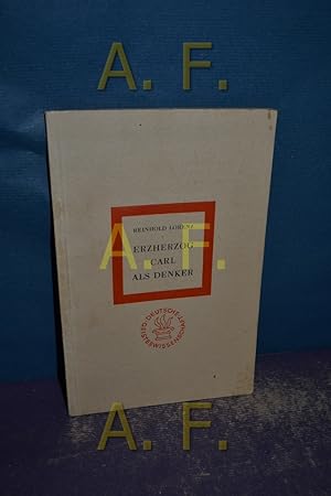 Immagine del venditore per Erzherzog Carl als Denker (Das Bild des Krieges im deutschen Denken, Band 1, Heft 7, Deutsche Philosophie venduto da Antiquarische Fundgrube e.U.