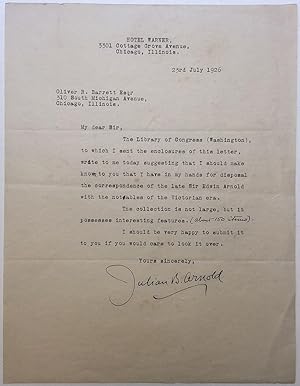 Typed Letter Signed to a noted book and autograph dealer