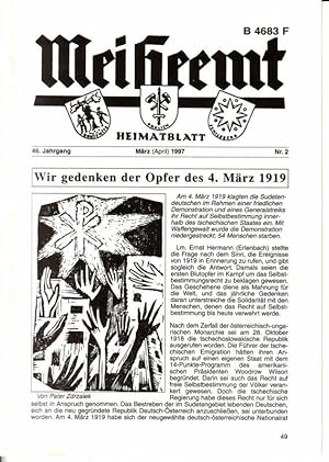 Mei Heemt Heimatblatt 46. Jahrgang März (April) 1997 Nr. 2 - Front: Wir gedenken der Opfer des 4....