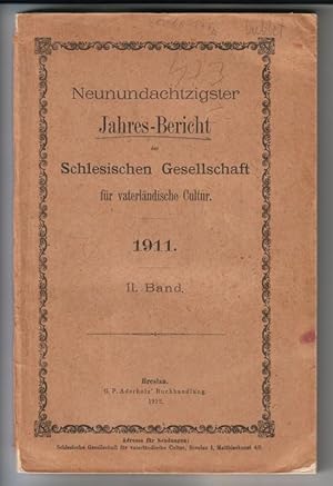 Neunundachtzigster [89.] Jahres-Bericht [Jahresbericht] der Schlesischen Gesellschaft für vaterlä...