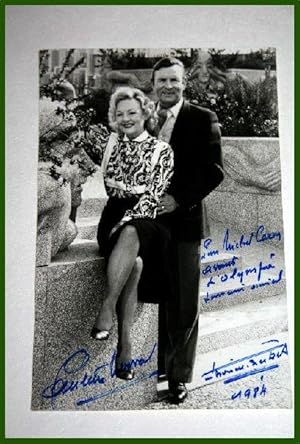 Photographie autographe signée, tirage argentique de Marcel Merkès et Paulette Merval