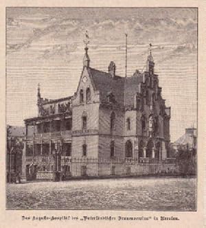 Das Augusta-Hospital des Vaterländischen Frauenvereins" in Breslau. Holzstich.