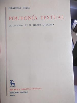 Imagen del vendedor de Polifona Textual. La Citacin En El Relato Literario a la venta por Libreria Babel