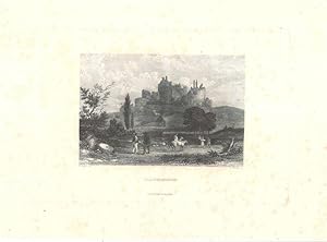 Blankenheim / Ahr. Burg. Eifel, Westfalen. Stahlstich, Originalstich (1844).