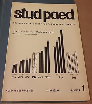 stud paed - Berliner Zeitschrift für Pädagogikstudenten - Ausgabe Februar 1965 - 3. Jahrgang Numm...