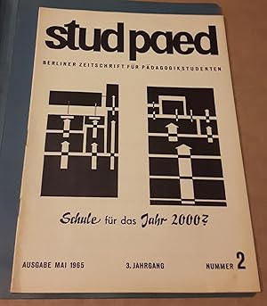 stud paed - Berliner Zeitschrift für Pädagogikstudenten - Ausgabe Mai 1965 - 3. Jahrgang Nummer 2...