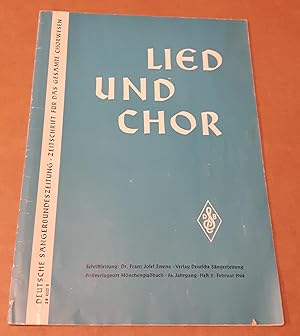 Lied und Chor - DSB - Deutsche Sängerbundeszeitung - Zeitschrift für das gesamte Chorwesen - 56. ...