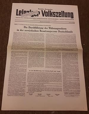 Sonder-Ausgabe / Leipziger Volkszeitung - Organ der Sozialistischen Einheitspartei Deutschlands /...