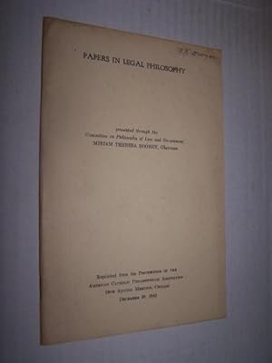 Seller image for Some Implications of the New Code of Canon Law for Legal Philosophy in Papers in Legal Philosophy for sale by Antiquarian Bookshop