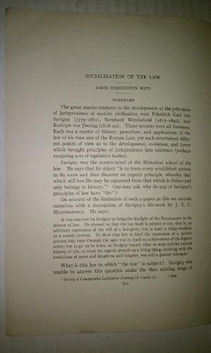 Socialization of the Law