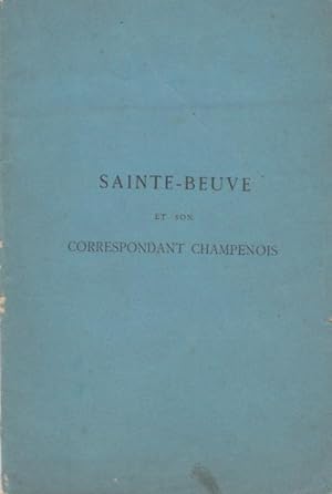 Image du vendeur pour Sainte-beuve et son correspondant champenois (extrait de l'alliance des arts et des lettres) mis en vente par crealivres