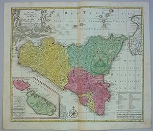 Mappa geographica totius insulae et regni Siciliae.