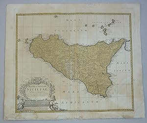 Regni & insulae Siciliae tabula geographica, ex archetypo grandiori in hoc compendium redacta. st...