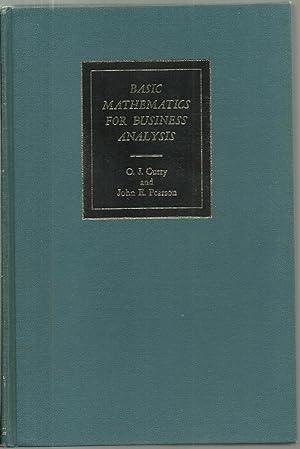 Image du vendeur pour Basic Mathematics For Business Analysis mis en vente par Sabra Books