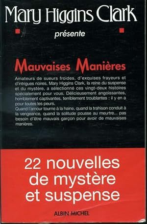 Imagen del vendedor de Mauvaises manires - 22 nouvelles de suspense a la venta por Librairie Le Nord