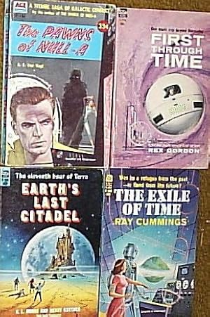 Imagen del vendedor de D-187: The Pawns of Null-A / F-174: First Through Time / F-306: Earth's Last Citadel / F-343: The Exile of Time a la venta por Virtual Books