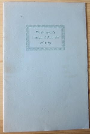 Washington's Inaugural address of 1789 (Milestone documents in the National Archives)