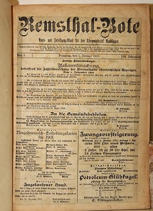 Remsthal-Bote. Amts- und Intelligenz-Blatt für den Oberamtsbezirk Waiblingen. 62. Jahrgang 1901 i...