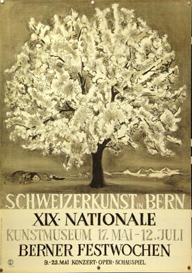 Schweizerkunst in Bern. XIX Nationale. Lithographie.