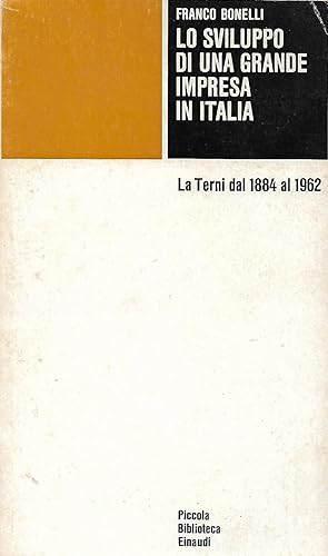 Imagen del vendedor de lo sviluppo di una grande impresa in italia la terni dal 1884 al 1962 a la venta por Libreria Del Corso