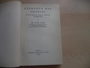 Seller image for Germany's War Chances for sale by Terry Blowfield