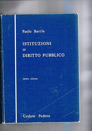 Immagine del venditore per Istituzioni di diritto pubblico. Quinta edizione. venduto da Libreria Gull