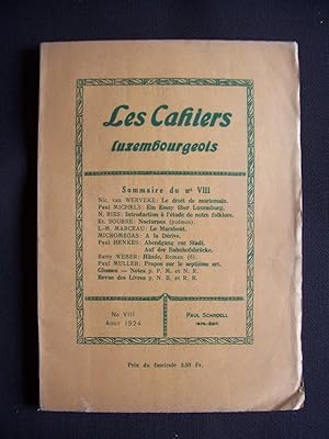 Les cahiers luxembourgeois - N°8 1924