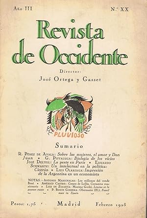 Imagen del vendedor de REVISTA DE OCCIDENTE. Revista Mensual. Ao III. N XIX. Enero 1925. a la venta por Librera Torren de Rueda