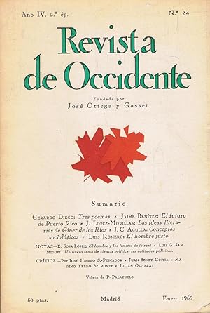 Imagen del vendedor de REVISTA DE OCCIDENTE. Revista Mensual. 2 poca. Ao III. N 27. Junio 1965. a la venta por Librera Torren de Rueda