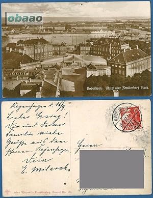 Ansichtskarte: Kobenhavn - Udsigt over Amalienborg Plads 1927