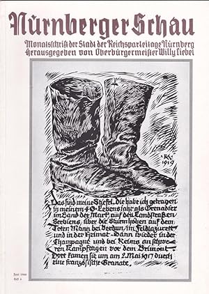 Seller image for Nrnberger Schau. Heft 6 Juni 1940. Monatsschrift der Stadt der Reichsparteitage for sale by Versandantiquariat Karin Dykes