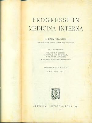 Bild des Verkufers fr Progressi in medicina interna zum Verkauf von Librodifaccia