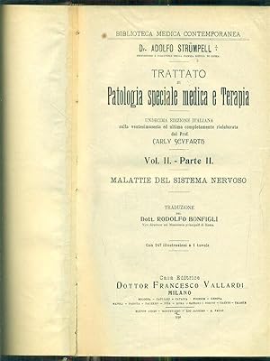 Immagine del venditore per trattato di patologia speciale medica e terapia vol II parte II venduto da Librodifaccia