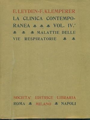 Immagine del venditore per La clinica contemporanea vol IV - I Malattie delle vie respiratorie venduto da Librodifaccia