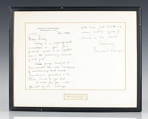 Warren Burger Signed Letter To Irving Kaufman.
