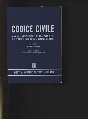 Immagine del venditore per Codice civil con la Costituzione, il Trattato C.E.E. e le principali norme complementari. venduto da Antiquariat Bookfarm