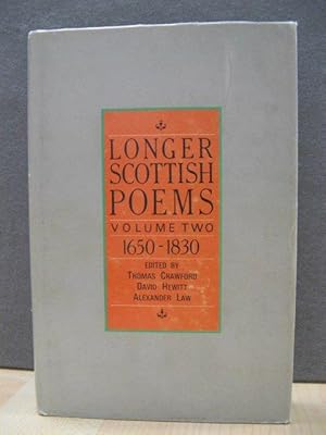 Bild des Verkufers fr Longer Scottish Poems, Volume Two: 1650 - 1830 zum Verkauf von PsychoBabel & Skoob Books